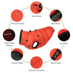 Zipper Design Reflective Strip Reversible Coat Warm Dog Jacket - GreenFur